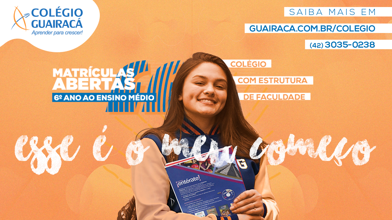 Aprender para crescer: Colégio Guairacá está com matrículas abertas para 2019