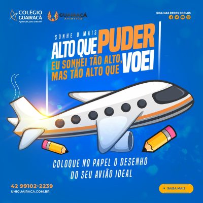 Mês da aviação: Colégio Guairacá lança concurso cultural