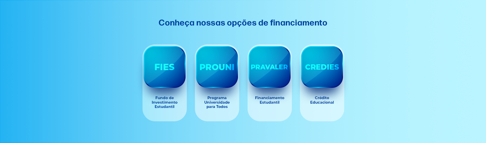 FIES, Prouni, Pravaler e Credies