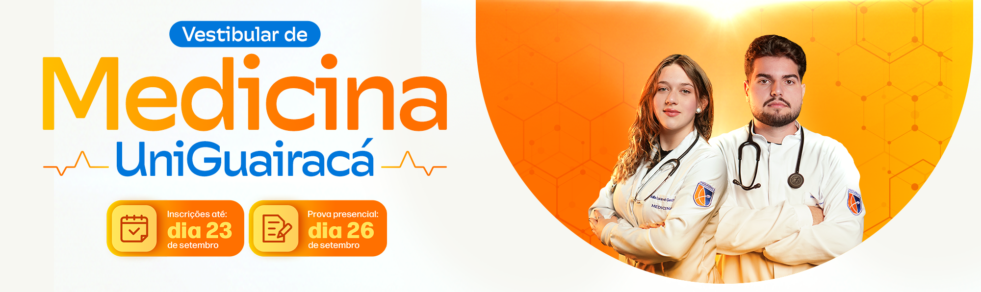 Vestibular de Medicina UniGuairacá, prova dia 26.09.26